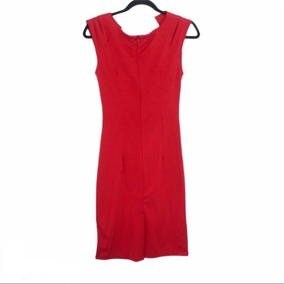 Elegant Red Midi Dress - Picture 7 of 12